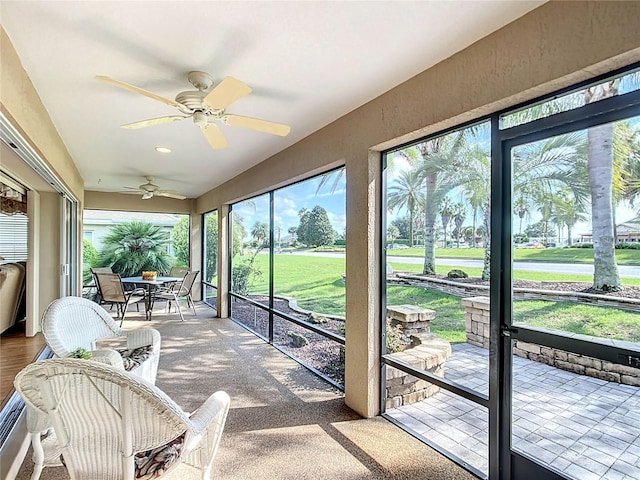 view of sunroom / solarium