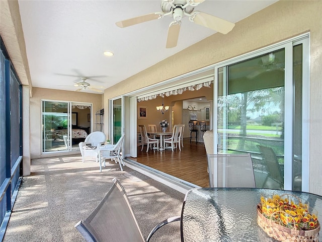 view of sunroom