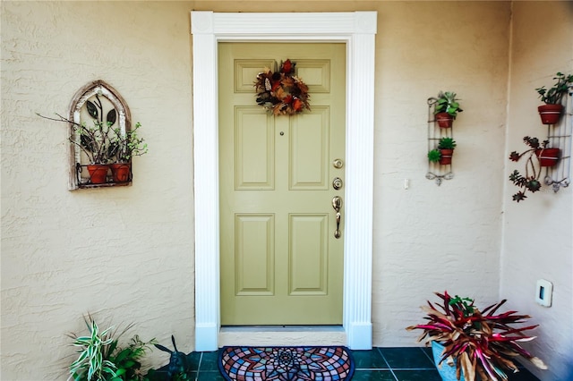 view of doorway to property