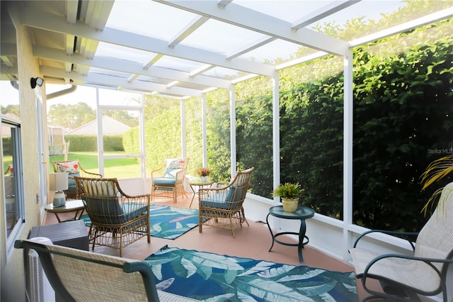 view of sunroom / solarium