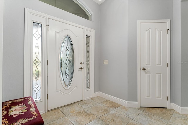 view of tiled entryway