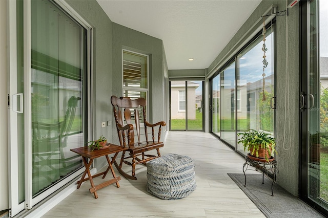 view of sunroom