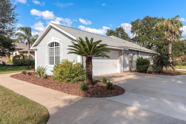 view of property exterior with a garage