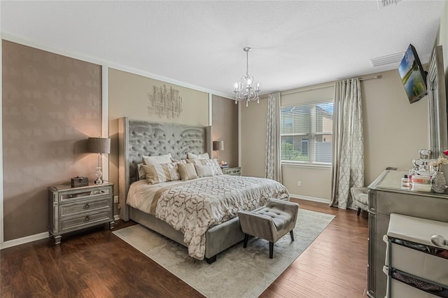 349 Morning View Dr, Winter Garden, FL 34787 - bedroom featuring a chandelier and dark wood finished floors
