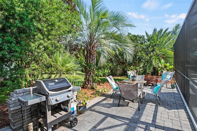 view of patio / terrace featuring area for grilling