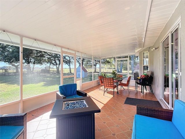 view of sunroom / solarium