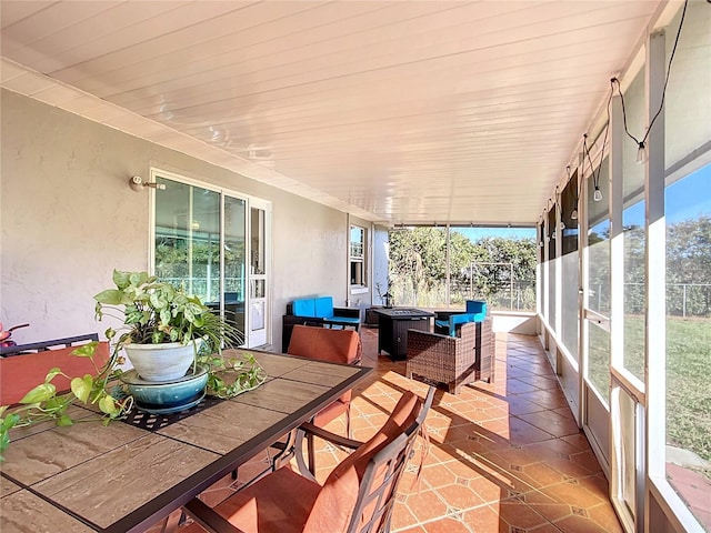 view of sunroom / solarium