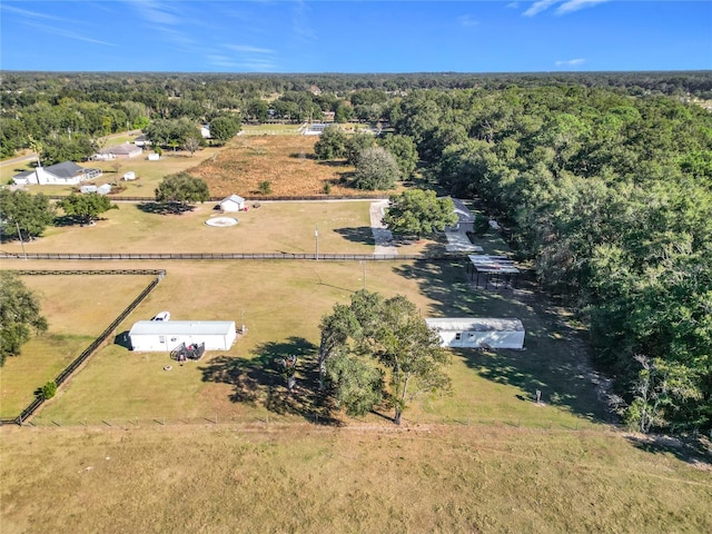 drone / aerial view with a rural view