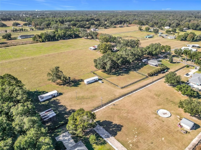 drone / aerial view with a rural view