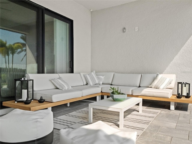 view of patio / terrace featuring an outdoor hangout area