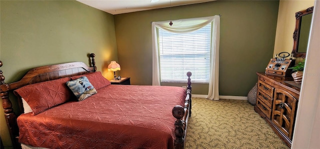 view of carpeted bedroom