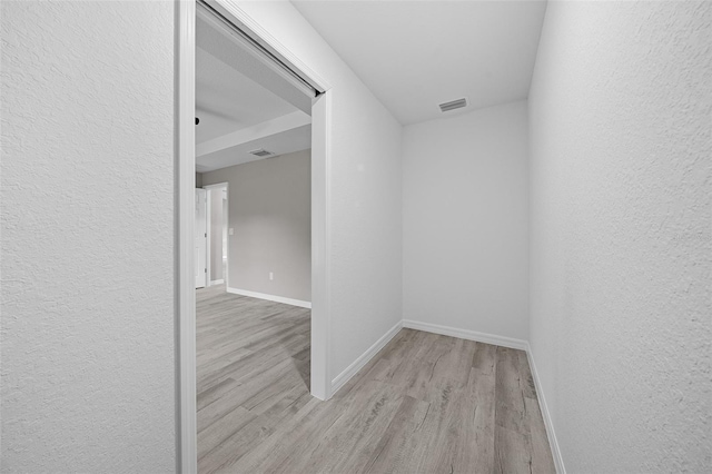 interior space with light hardwood / wood-style flooring