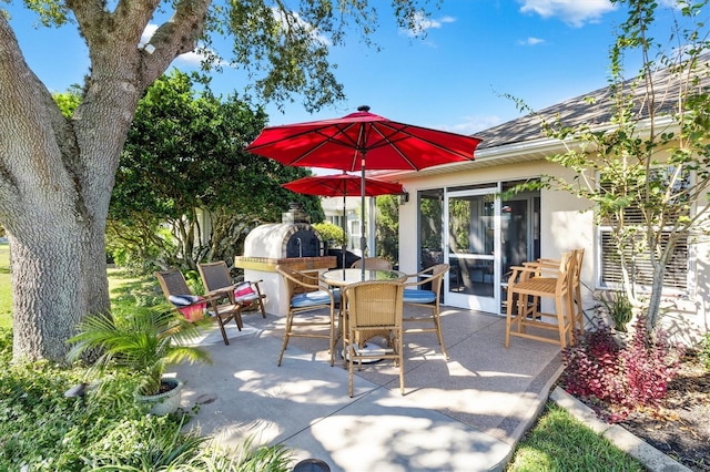 view of patio featuring area for grilling