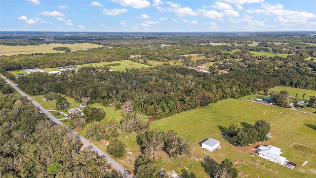 drone / aerial view with a rural view