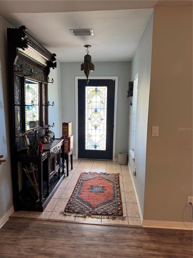 view of tiled entryway