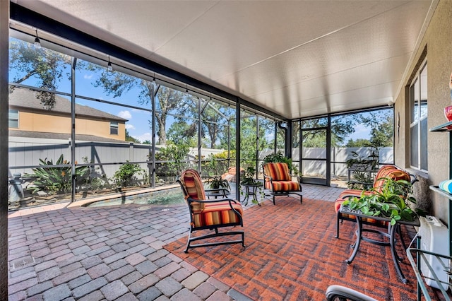 view of sunroom