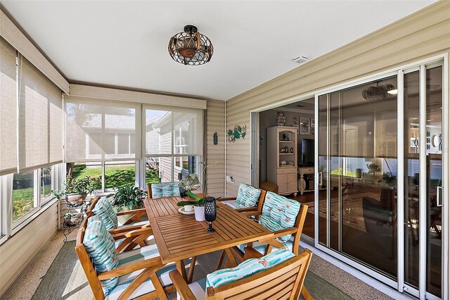 view of sunroom