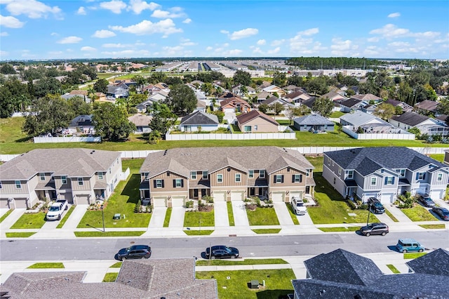 bird's eye view with a residential view