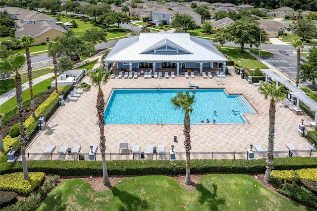 view of pool featuring a patio area