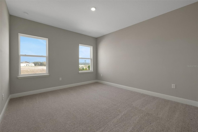 view of carpeted empty room