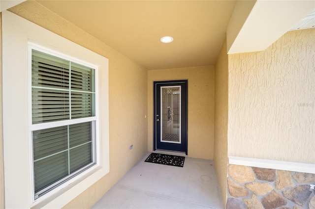 view of doorway to property