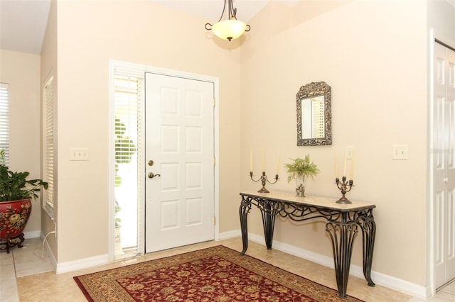 view of tiled entryway