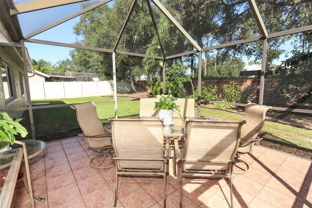 view of sunroom / solarium