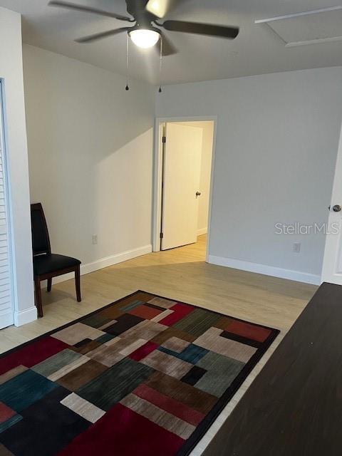 620 Gould St, Eustis, FL 32726 - unfurnished room with ceiling fan, light wood-type flooring, and baseboards