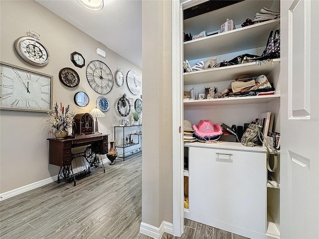 interior space featuring hardwood / wood-style flooring