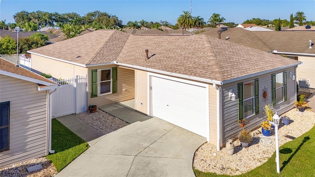 ranch-style home with a garage