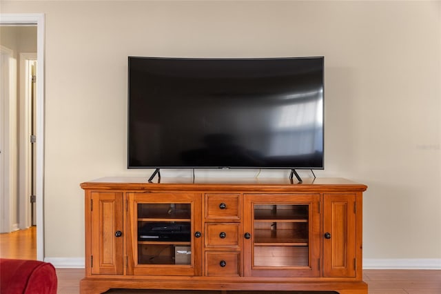 interior details with hardwood / wood-style flooring