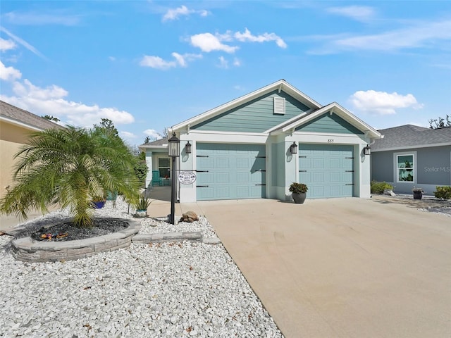 view of front facade with a garage