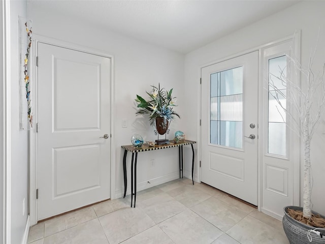 view of tiled entrance foyer