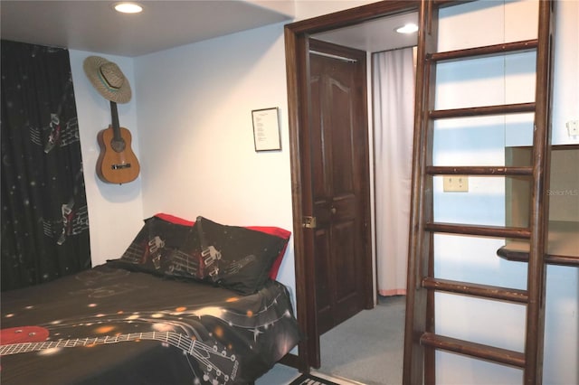 view of carpeted bedroom