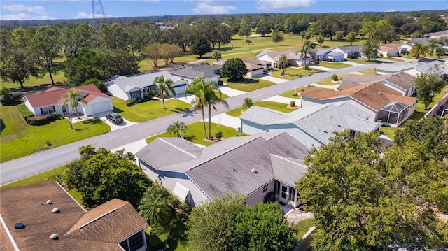 drone / aerial view with a residential view