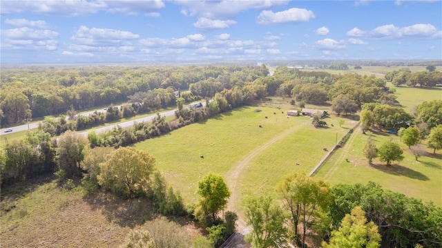 drone / aerial view featuring a rural view