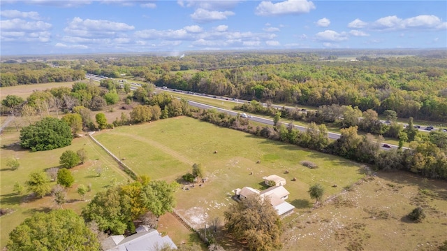 drone / aerial view featuring a rural view