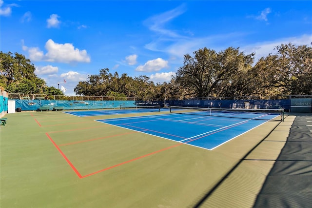 view of tennis court