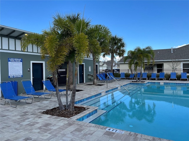 view of pool with a patio