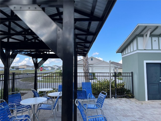 view of patio with a gazebo