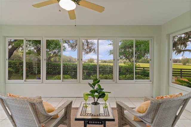 view of sunroom