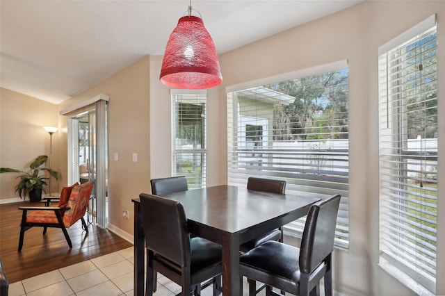 dining area featuring light hardwood / wood-style floors