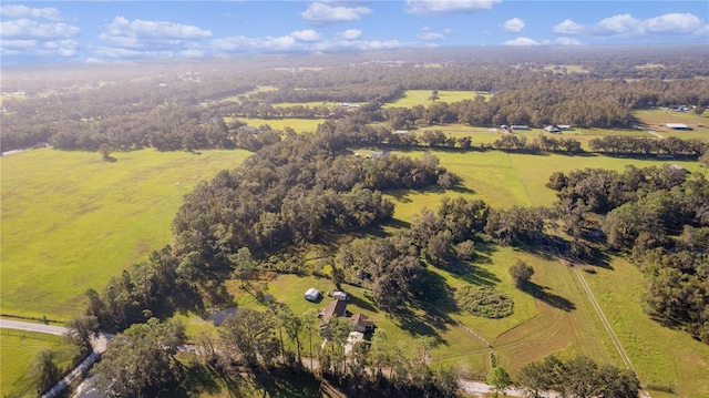 aerial view featuring a rural view