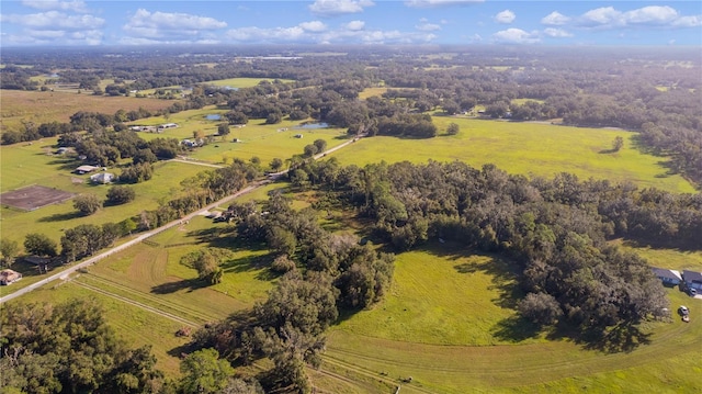 drone / aerial view with a rural view