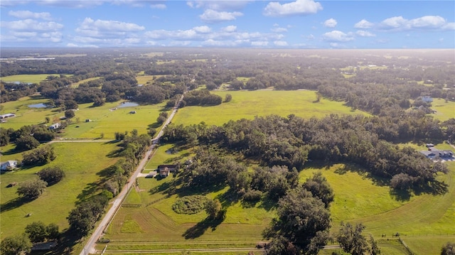 bird's eye view with a rural view