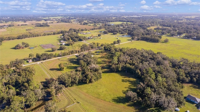 drone / aerial view with a rural view