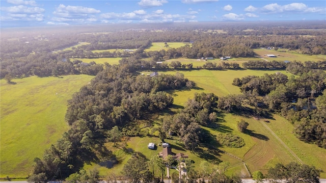 aerial view with a rural view