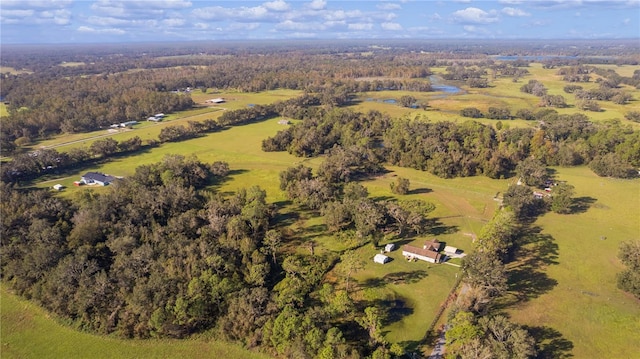 bird's eye view featuring a rural view