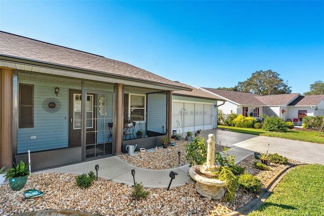 ranch-style home with a garage