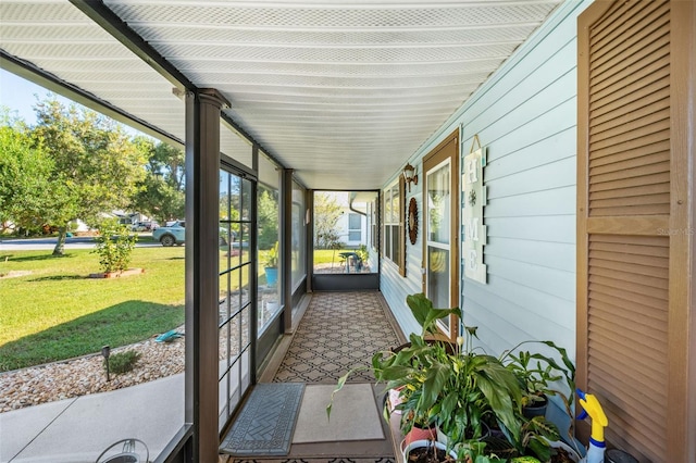 view of sunroom / solarium